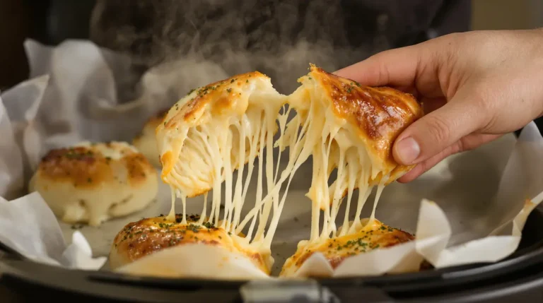 Käse-Knoblauch-Rollen aus dem Airfryer: mein schnellster käsiger Snack