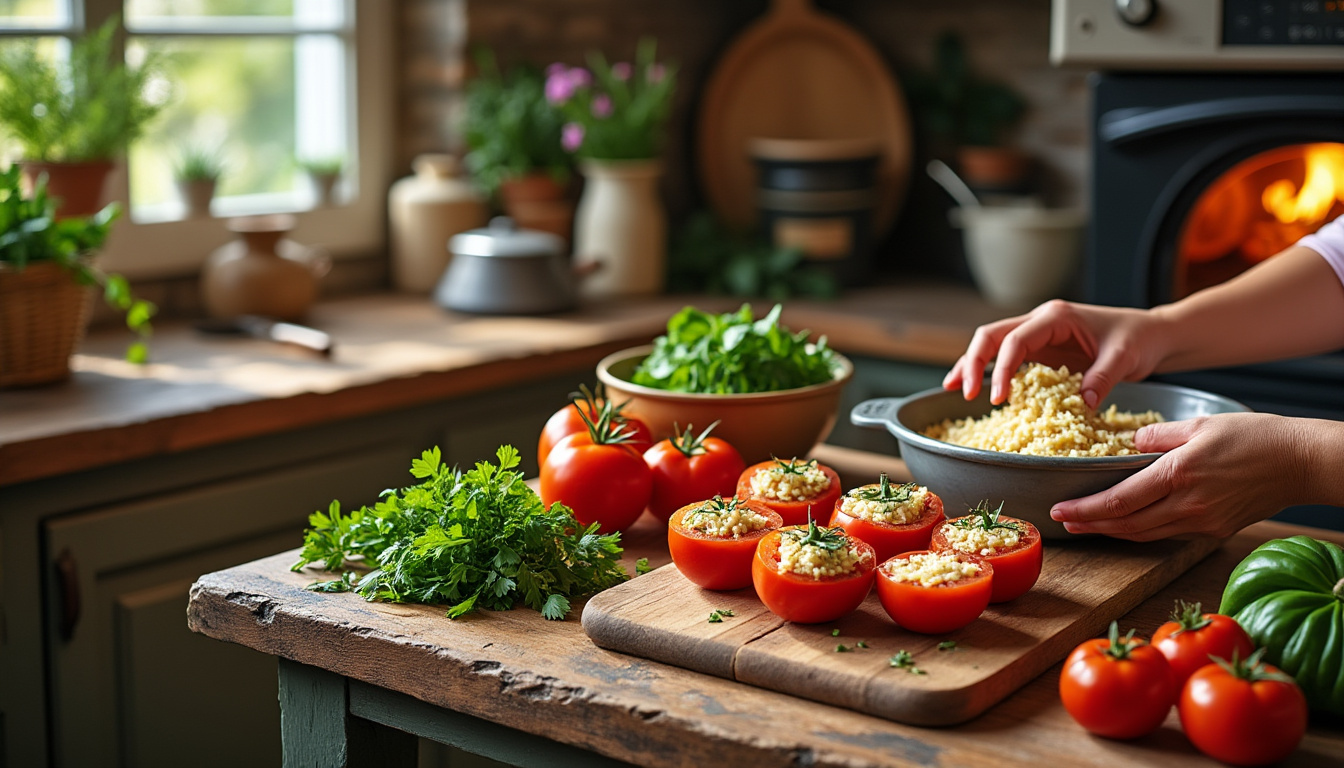 découvrez notre recette simple et savoureuse de tomates farcies au riz, parfaite pour un repas gourmand et facile à réaliser.