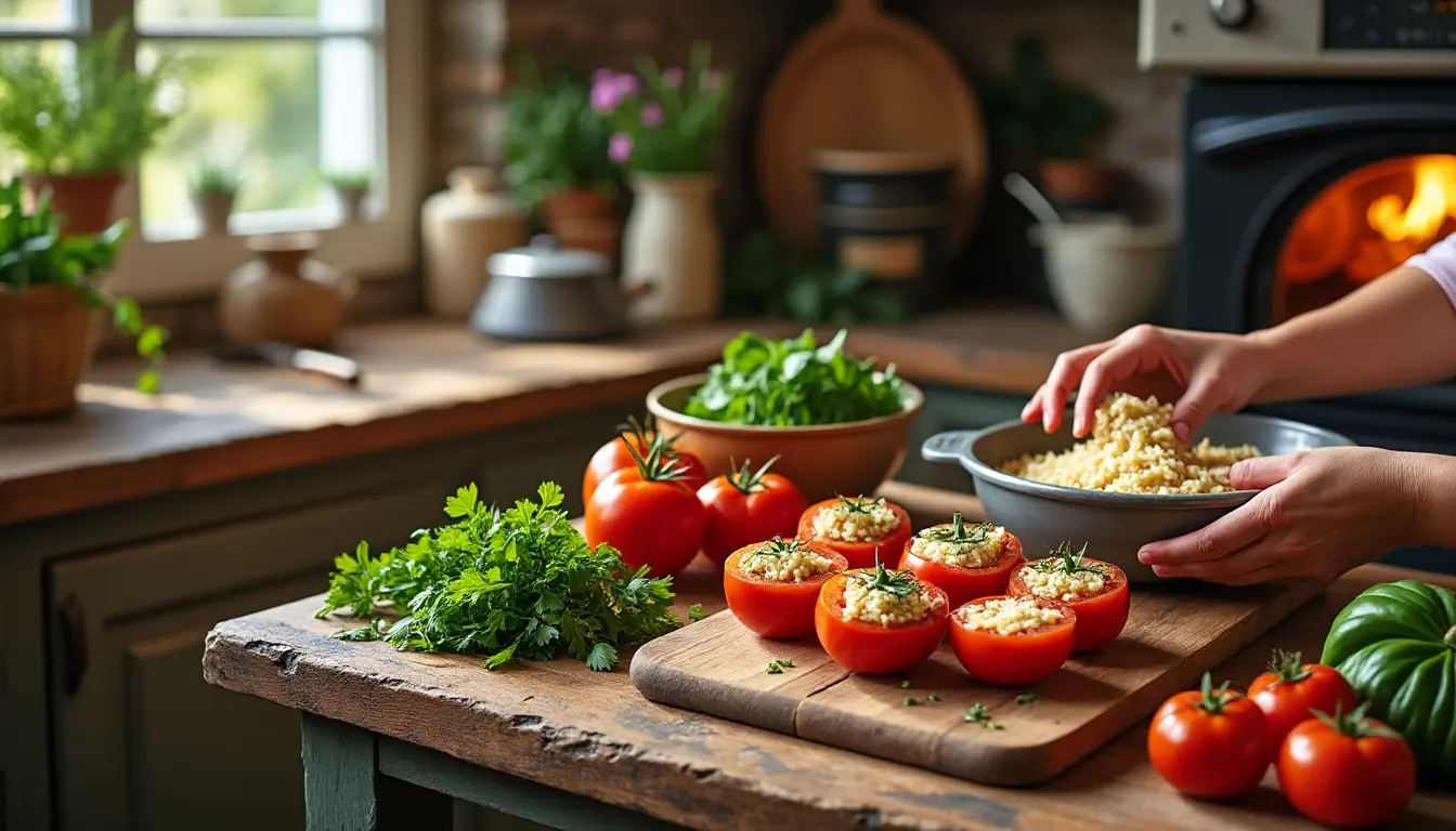 Tomates farcies au riz : recette simple et savoureuse découvrez notre recette simple et savoureuse de tomates farcies au riz, parfaite pour un repas gourmand et facile à réaliser.