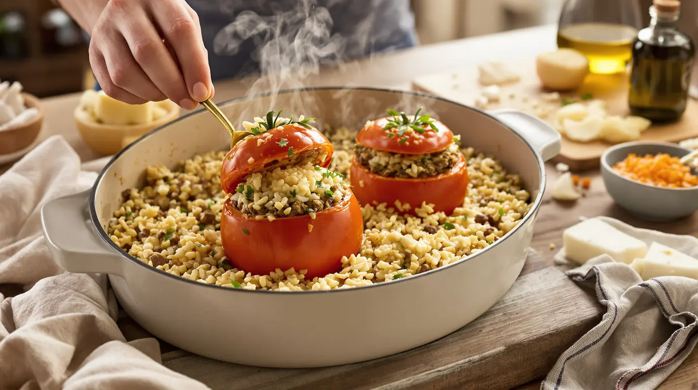Tomates farcies recette de grand-mère avec riz parfumé tomates farcies recette de grand-mère avec riz